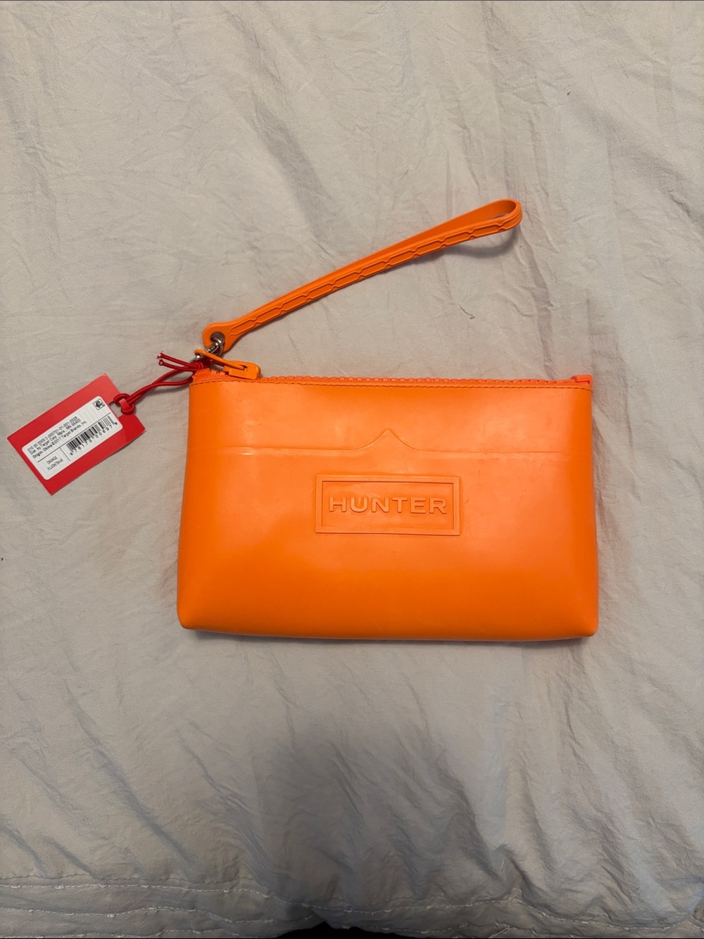 Hunter Orange Silicone Wristlet Pouch